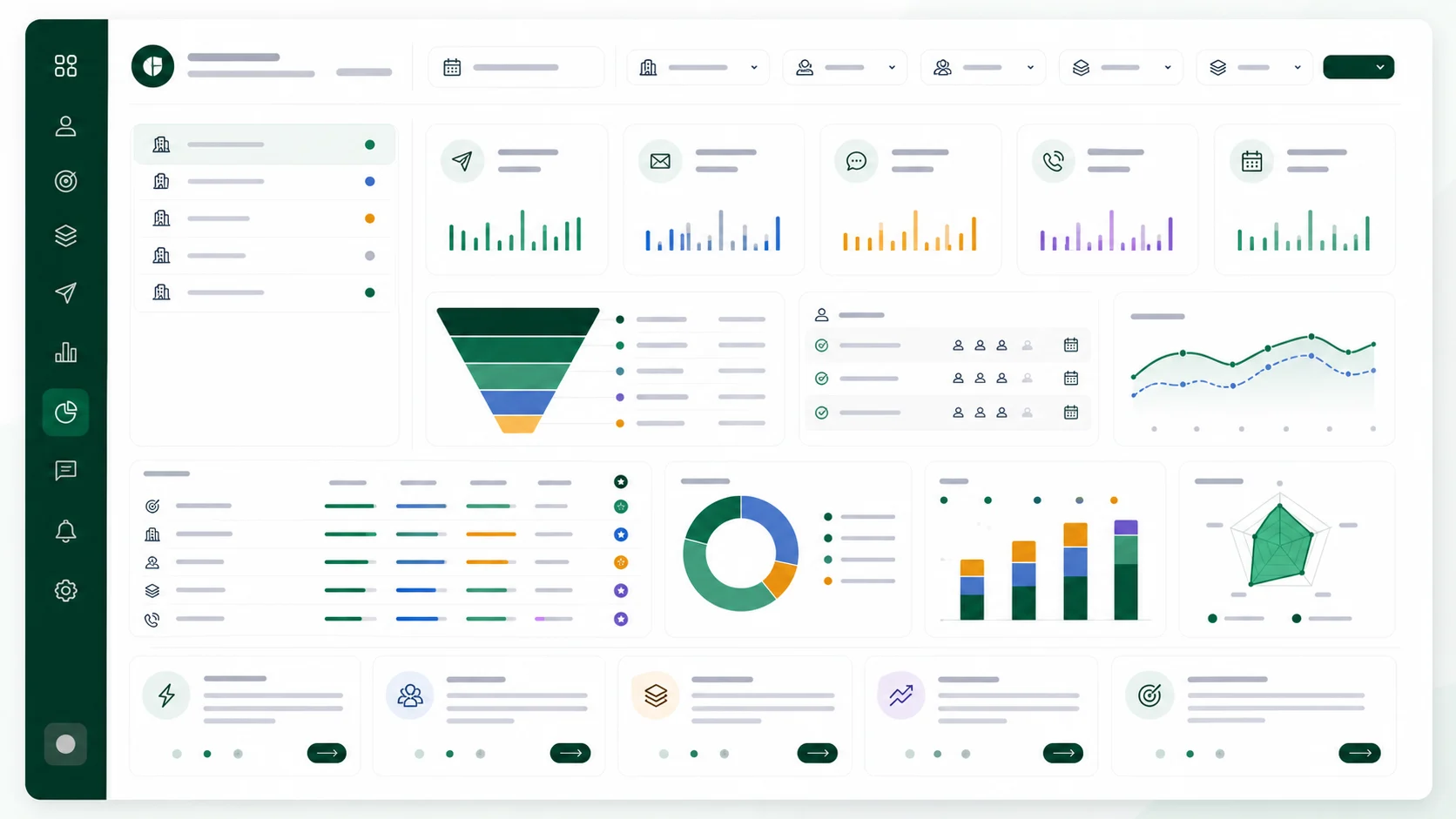 Mockup de informe de resultados comerciales para agencia de growth