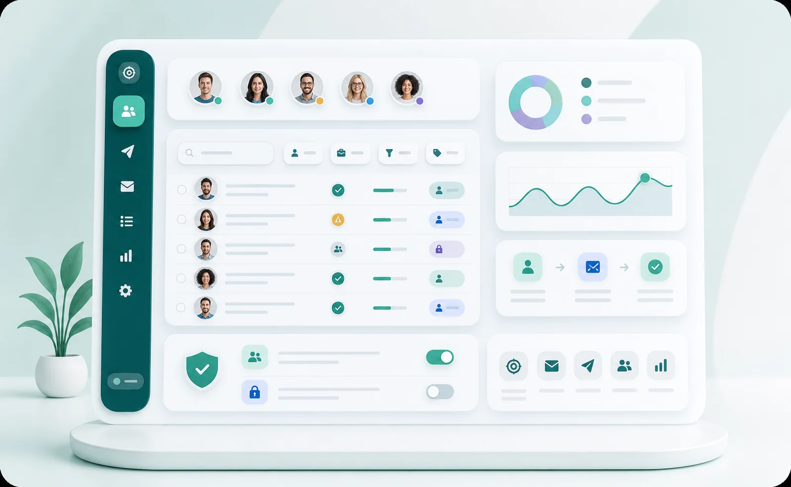 Dashboard compartido de prospección para equipos comerciales